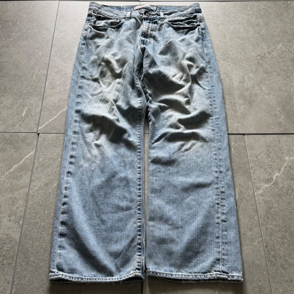 Y2K Express Rodeo Punk Jeans Light Wash Wide Leg Denim Mens